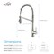 Kibi Largo Single Handle Pull Down Kitchen Sink Faucet KKF2006BN - alternate 10
